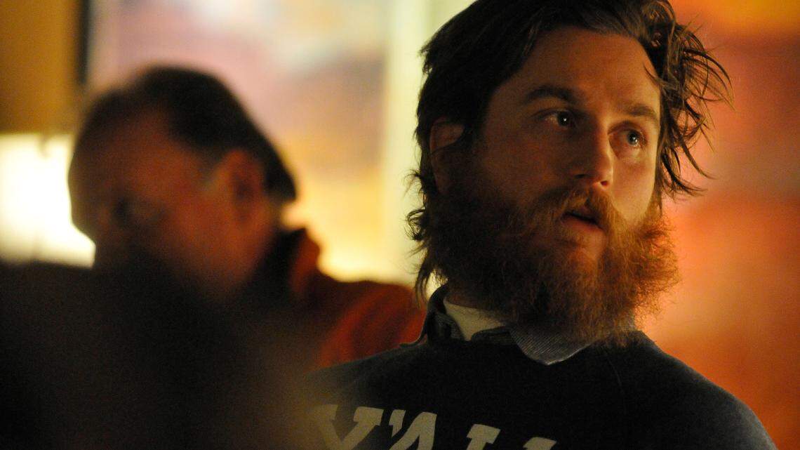 Griffin VanMeter talked to students in Transylvania University's Community Engagement Through the Arts class at The Gathering Place on Bryan Avenue last week.