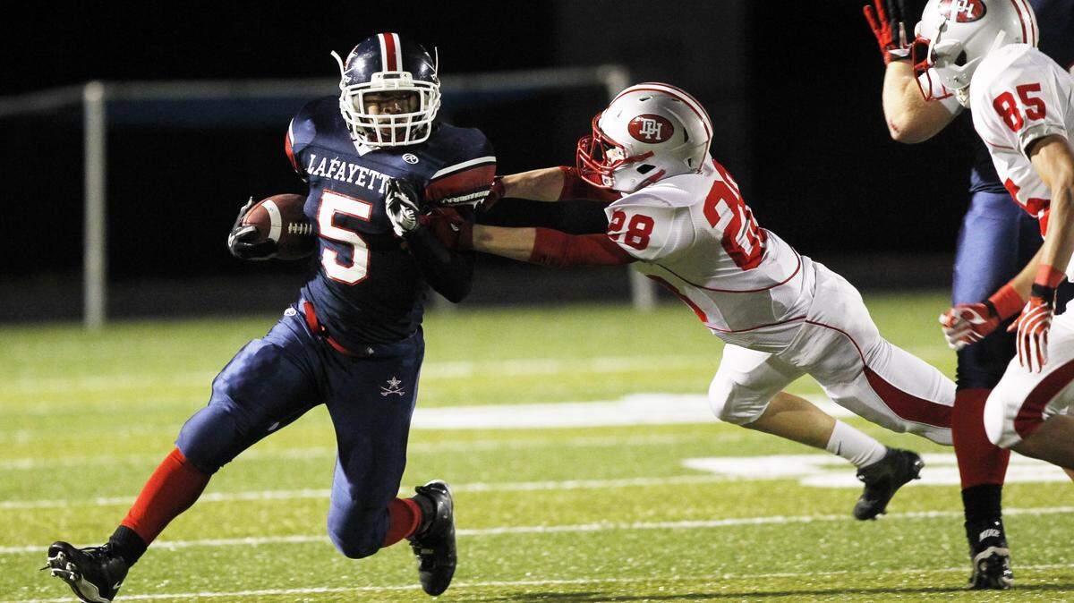 Lafayette senior Bubba Johnson ran for 218 yards and three touchdowns in the first-round playoff victory.