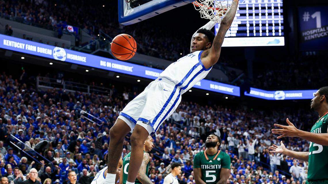 Shot chart from No. 12 Kentucky basketball’s 95-73 ACC/SEC Challenge win over No. 8 Miami