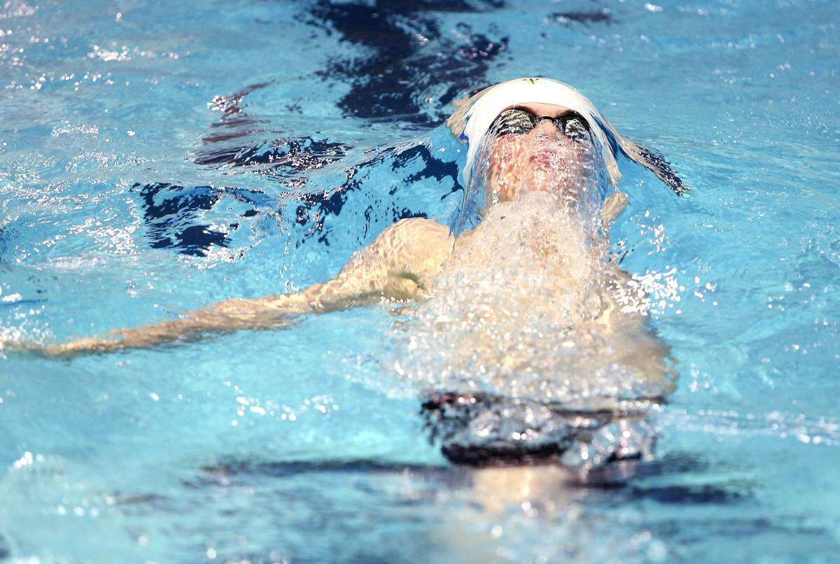 Henry Clay’s Jackson Millard, who swam the backstroke during the boys’ 200-yard individual medley Saturday during the state championships, finished third.