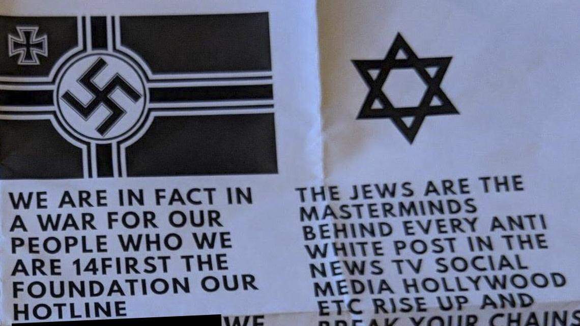 A Lexington rabbi says these fliers were found in neighborhoods around Lexington.
