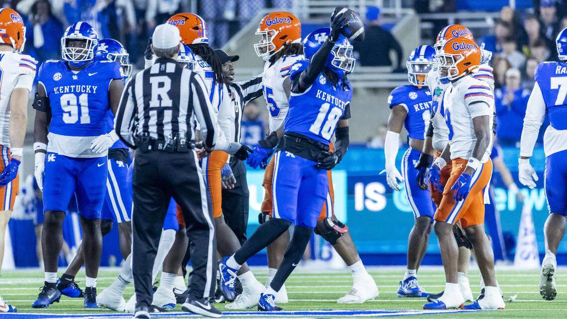 Of the play of Kentucky free safety Cam Dooley (18) in UK’s 42-10 win over Tennessee Tech, Mark Stoops said, “Cam went and played very well. (He) was reliable throughout the game.”