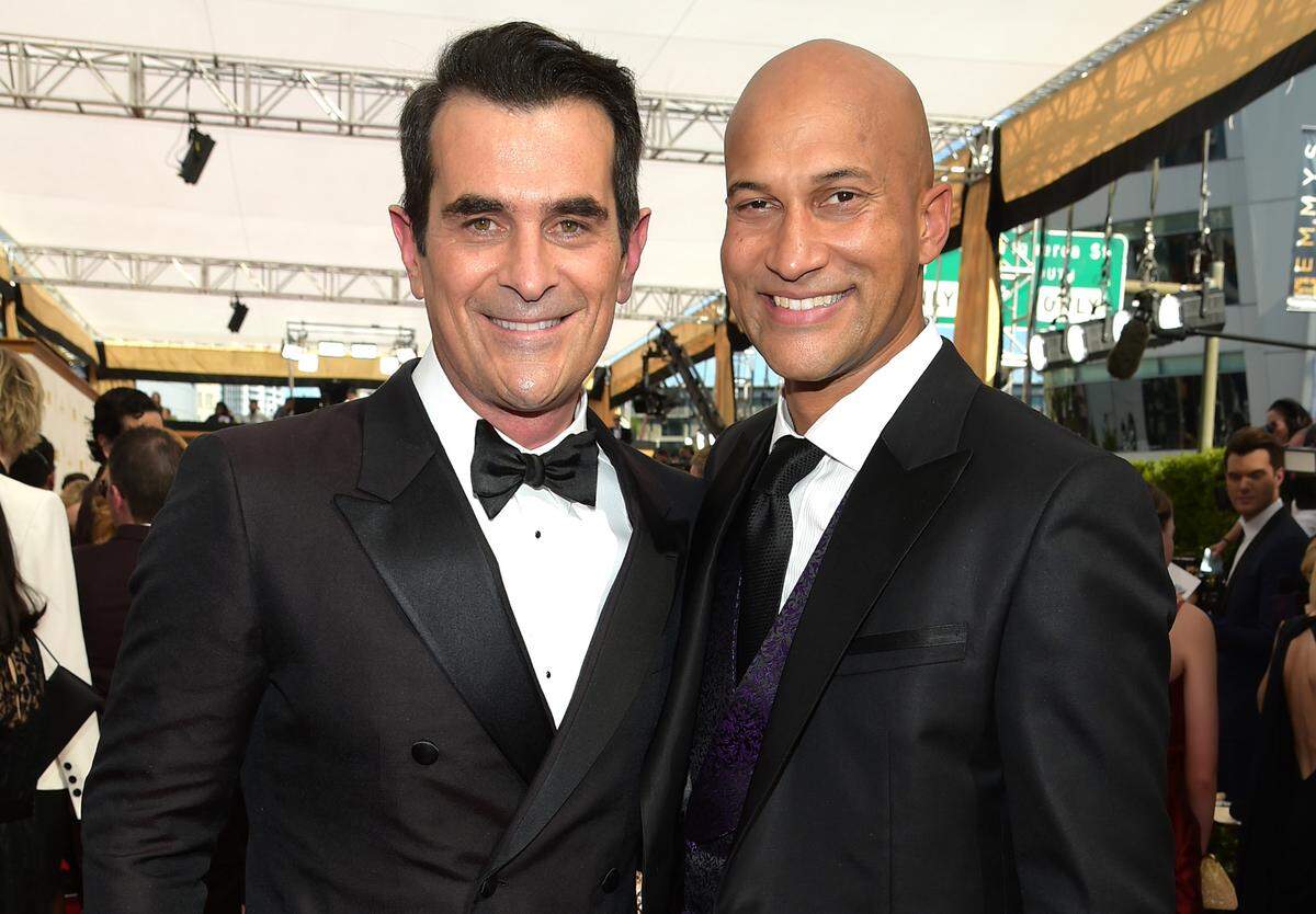 Ty Burrell, left, and Keegan-Michael Key both studied for master’s degrees at Penn State.