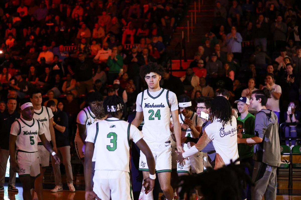 Great Crossing’s Malachi Moreno (24) is a four-star college basketball prospect in the 2025 recruiting class.