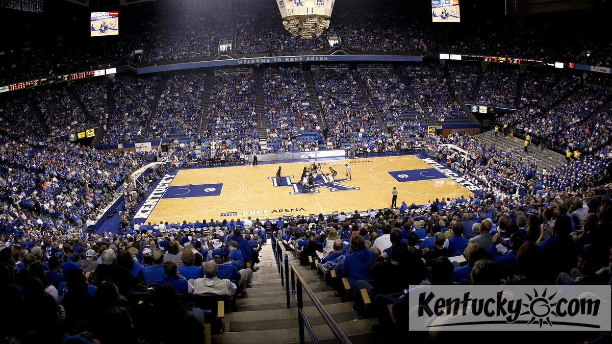 A nearly full Rupp Arena as #5 Kentucky played #2 Duke on Sunday December 21, 2013 in  Lexington ,Ky.  Photos by Amy Wallot