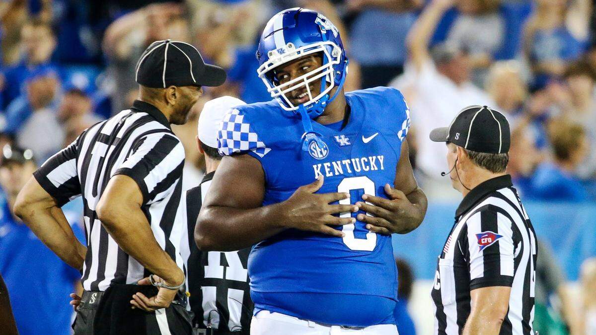 At 6-foot-6, 330 pounds, freshman defensive lineman Deone Walker is already the largest defensive player on Kentucky football’s roster.