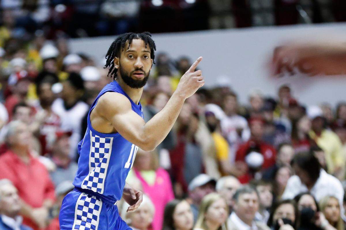 Kentucky guard Davion Mintz scored seven points at Alabama on Saturday and tallied 21 points against Vanderbilt the game before.