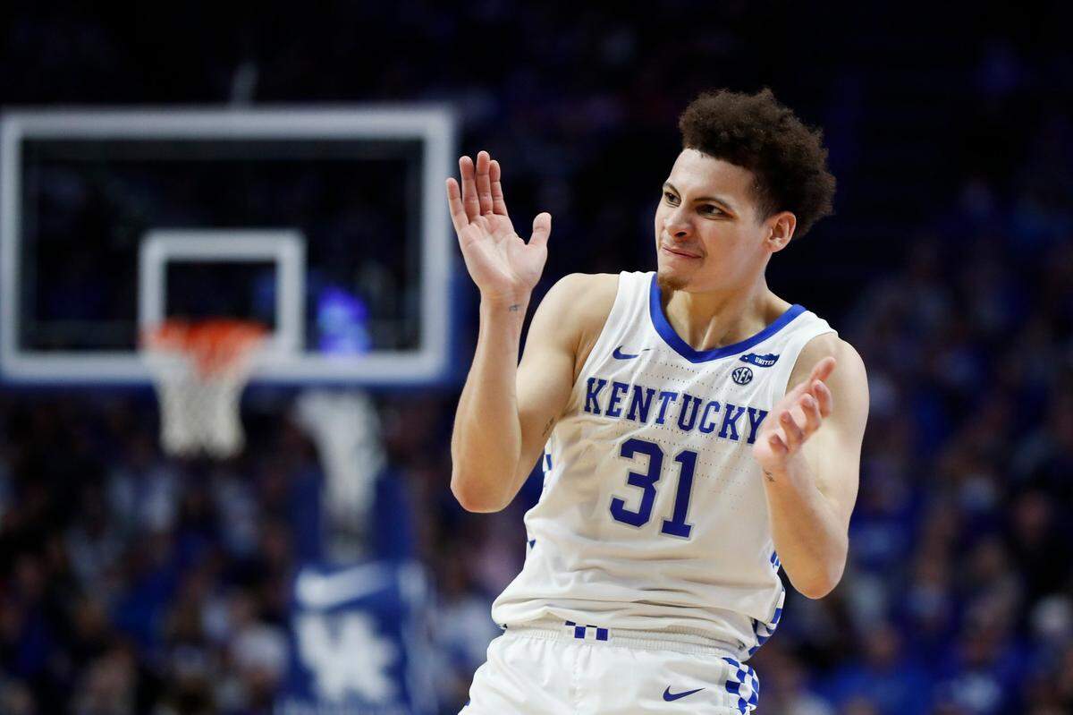 Kellan Grady is averaging 12.4 points, 2.1 rebounds and 1.2 assists while shooting 43.9% from three-point range for Kentucky this season.