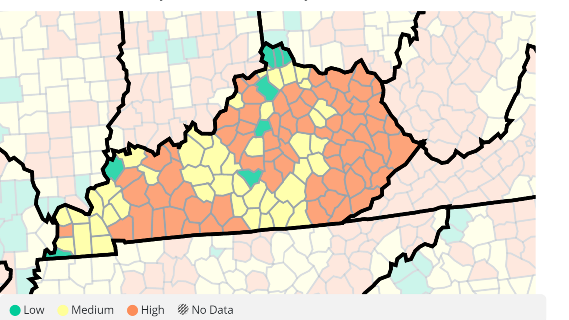 Kentucky sees uptick in COVID cases among children. See latest CDC community levels