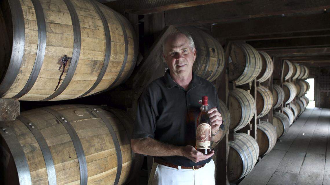 Julian Van Winkle III held a bottle of Pappy Van Winkle 20-year-old bourbon at the Buffalo Trace Distillery. Buffalo Trace and Van Winkle did not respond immediately for comment.