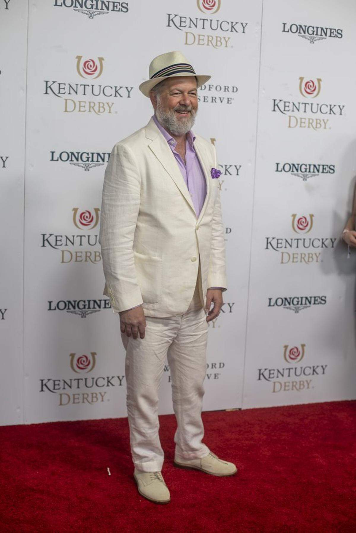 David Costabile walks the red carpet at Churchill Downs in Louisville, Ky., Saturday, May 7, 2022.