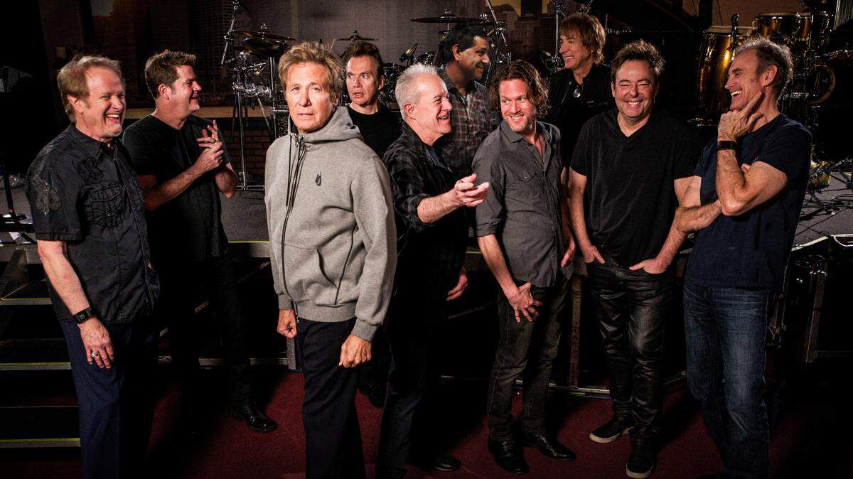 Chicago, from left Lee Loughnane, Keith Howland, Robert Lamm, Ray Herrmann, Jimmy Pankow, Ray Yslas, Brett Simons, Wally Reyes, Jr., Lou Pardini and Neil Donell, will be at Eastern Kentucky University.