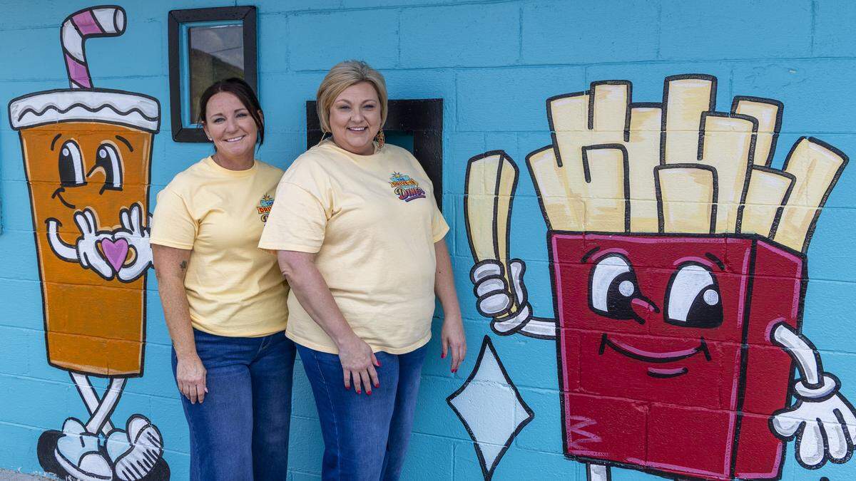 The Drive-In Diner co-owners Brandy Kirk, left, and Ruby Rice wanted to open a restaurant together and immediately fell in love when they looked at the concession stand of the Mountain View Drive-In in Stanton, Ky. “We walked in, and it was nothing glorious to look at,” said Kirk. “It had been sitting for a while, but I think we were both like, ‘oh my gosh, this is the coolest place ever.’” After three weeks of renovations, they opened the restaurant. 