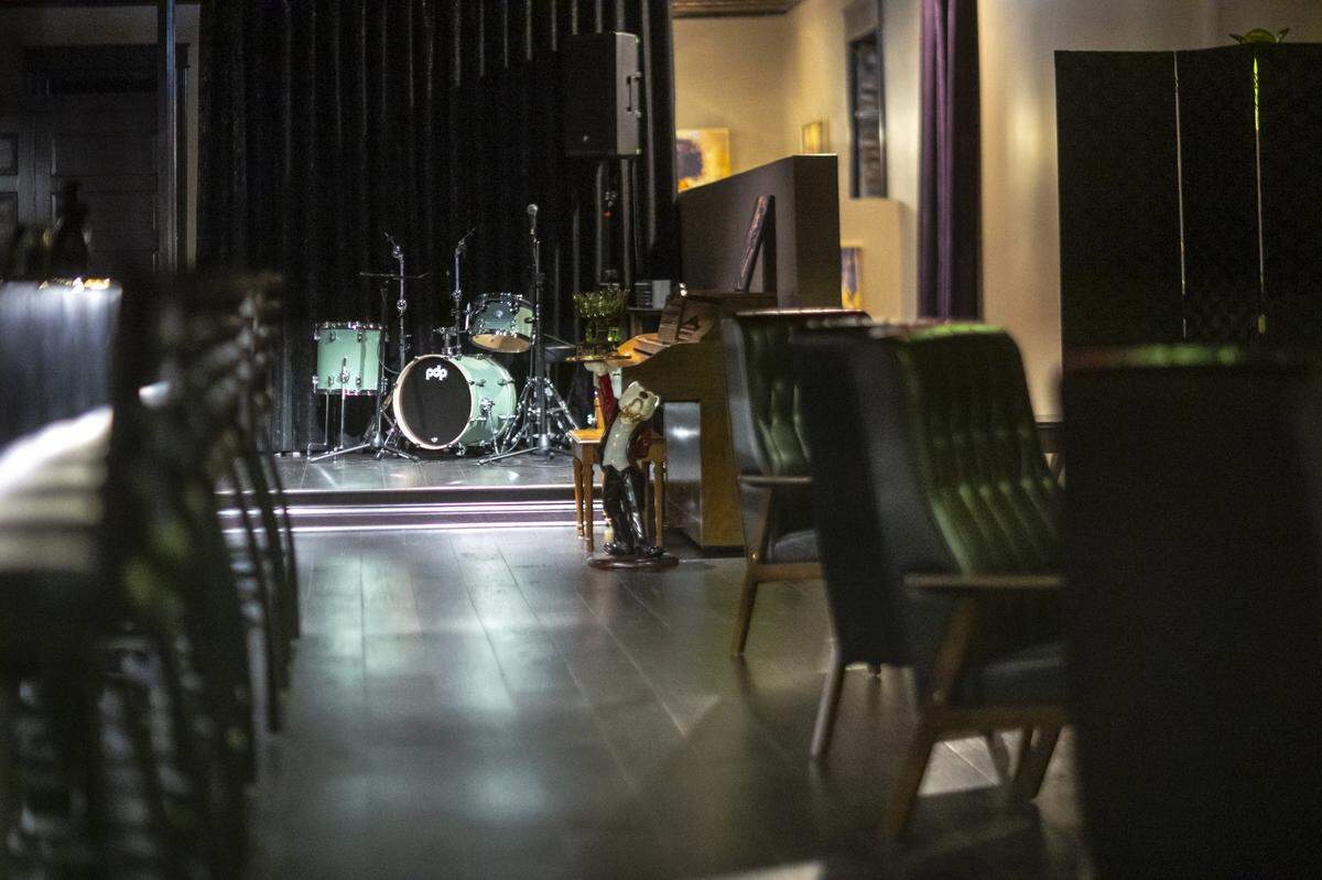 The Emerald Hound Jazz Bar is located in Somerset's Fountain Square and opened in April. 