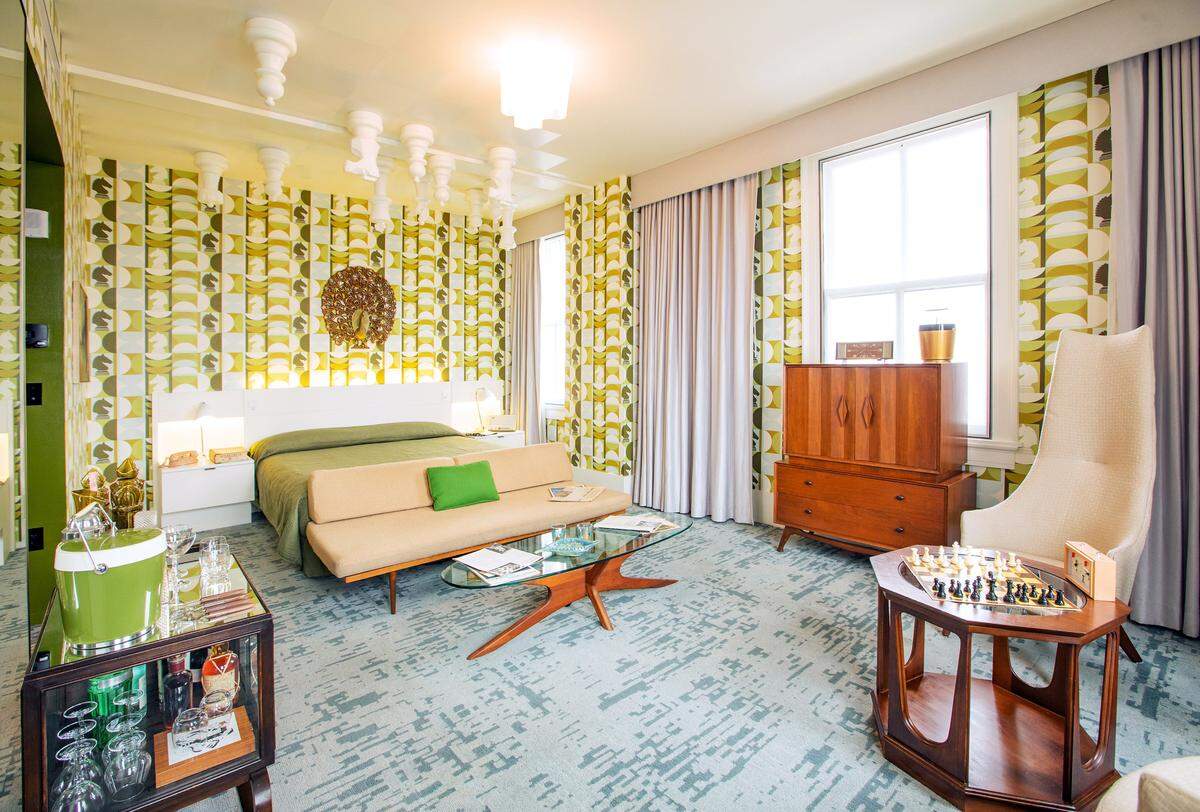 The Harmon Room at Lexington’s 21c Museum Hotel is available for fans of “The Queen’s Gambit” to stay in.