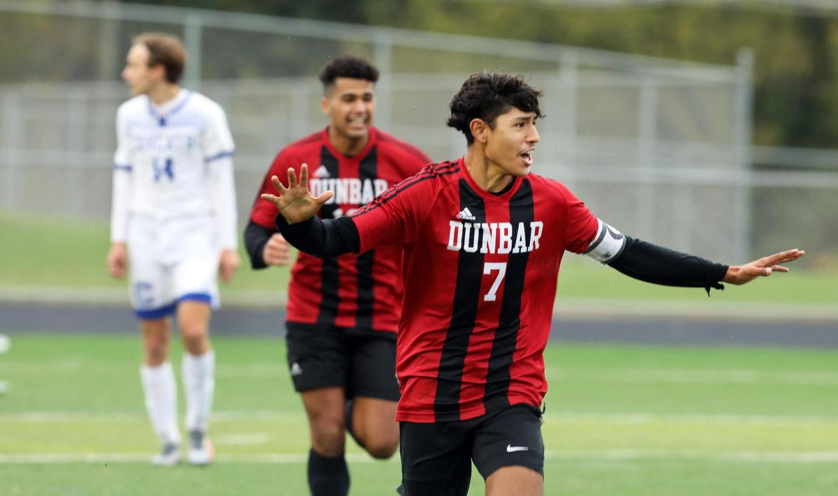 Issac Cano (7) helped lead Paul Laurence Dunbar to the 2021 high school state championship before entering the youth system at Louisville City.