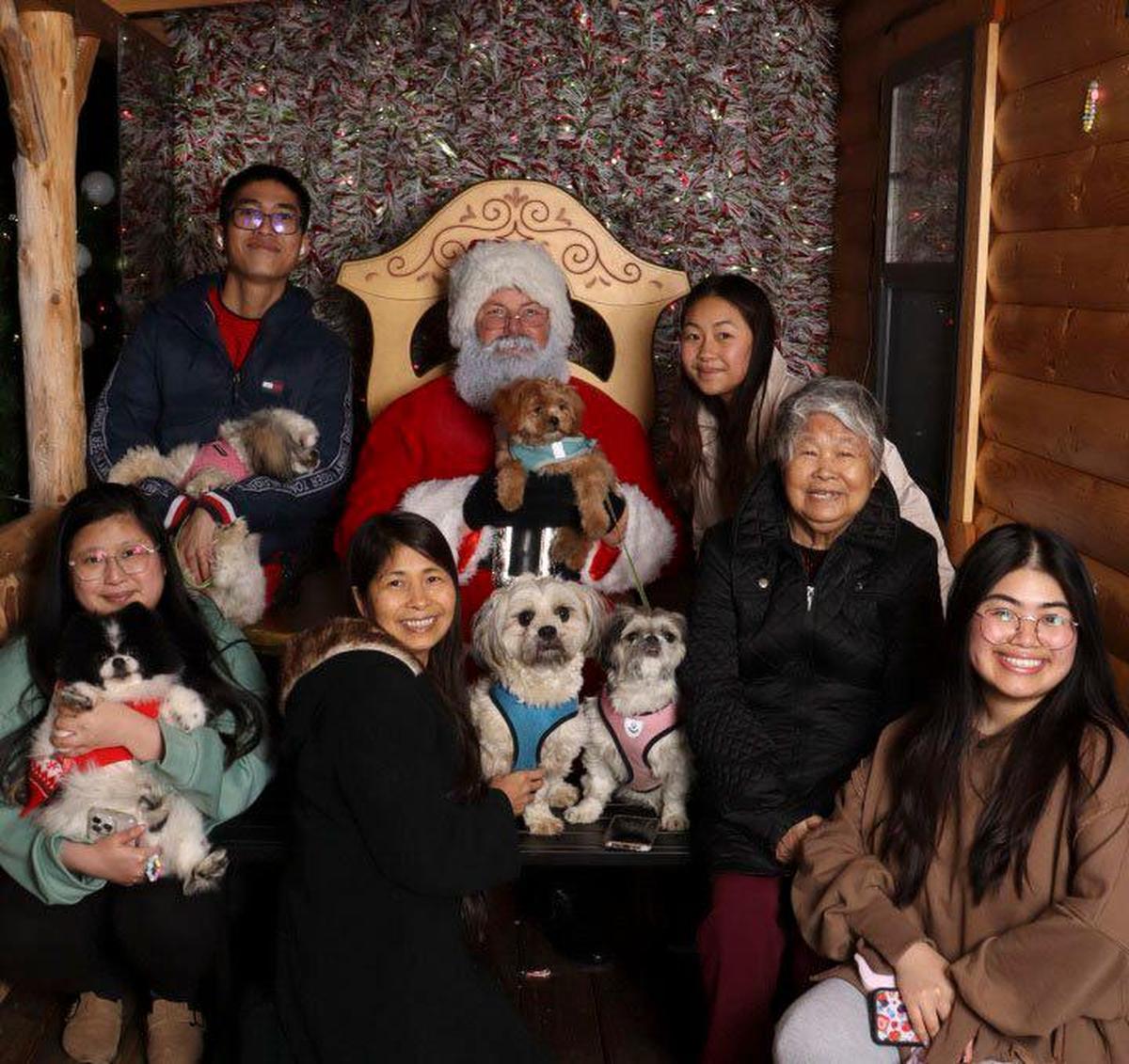 A free photo with Santa is included with a visit to the Holiday Village at Southern Lights at the Kentucky Horse Park in Lexington, Ky. Be sure to arrive early during the holiday season, lines will get long.