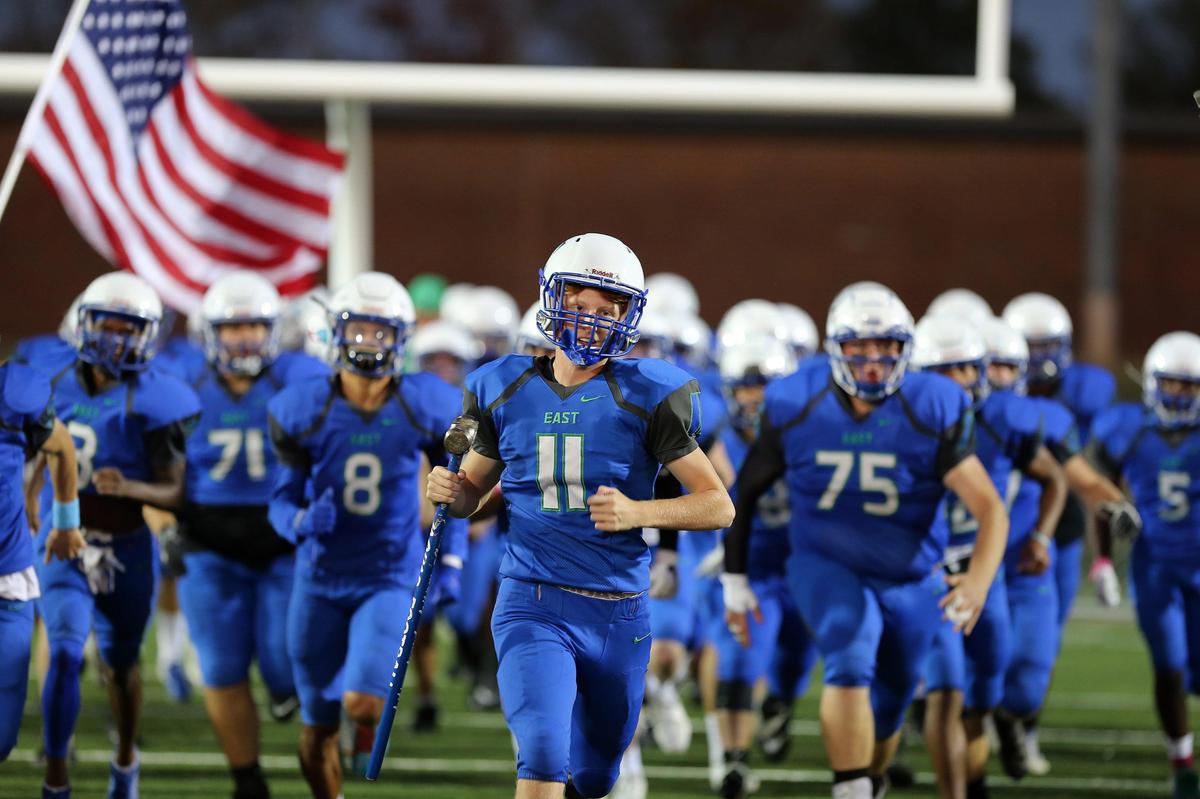 East Jessamine’s Connor Darby led the Jaguars on the field Friday night against Madison Southern.