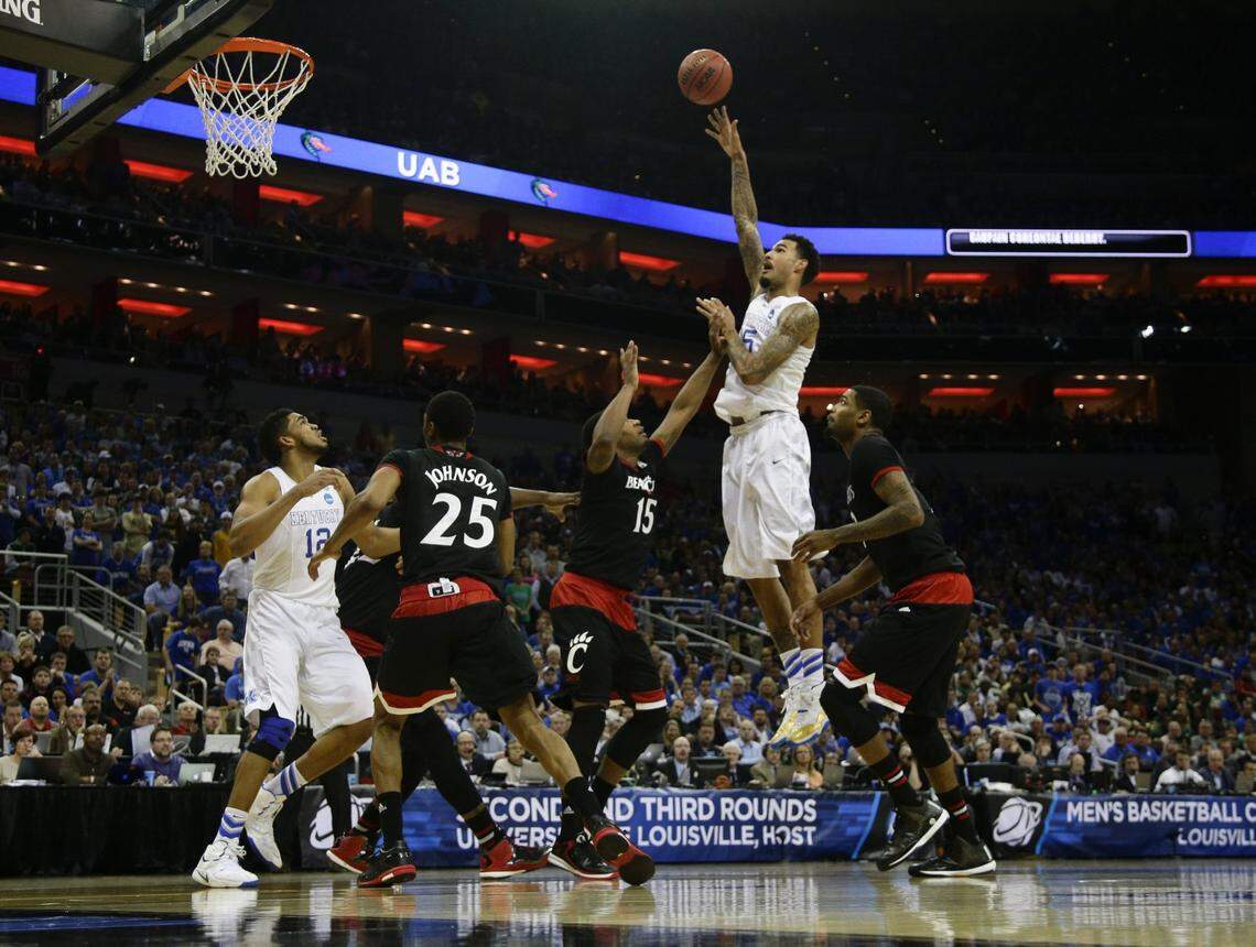 Willie Cauley-Stein (15) was a consensus First Team All-American and the SEC Tournament MVP in his final season (2014-15) at Kentucky.