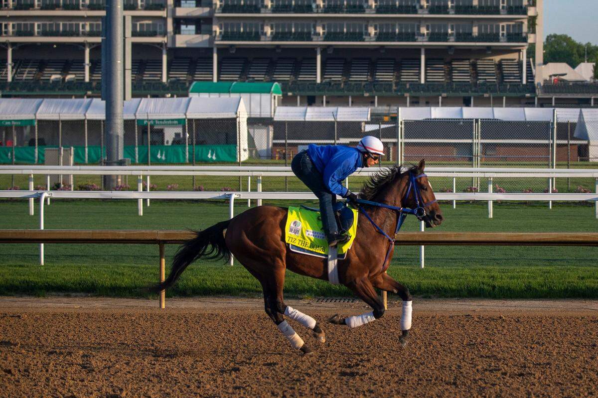 Tiz the Bomb, trained by Kenny McPeek, will race from post position No. 9 on Saturday as a 30-1 shot on the morning line.