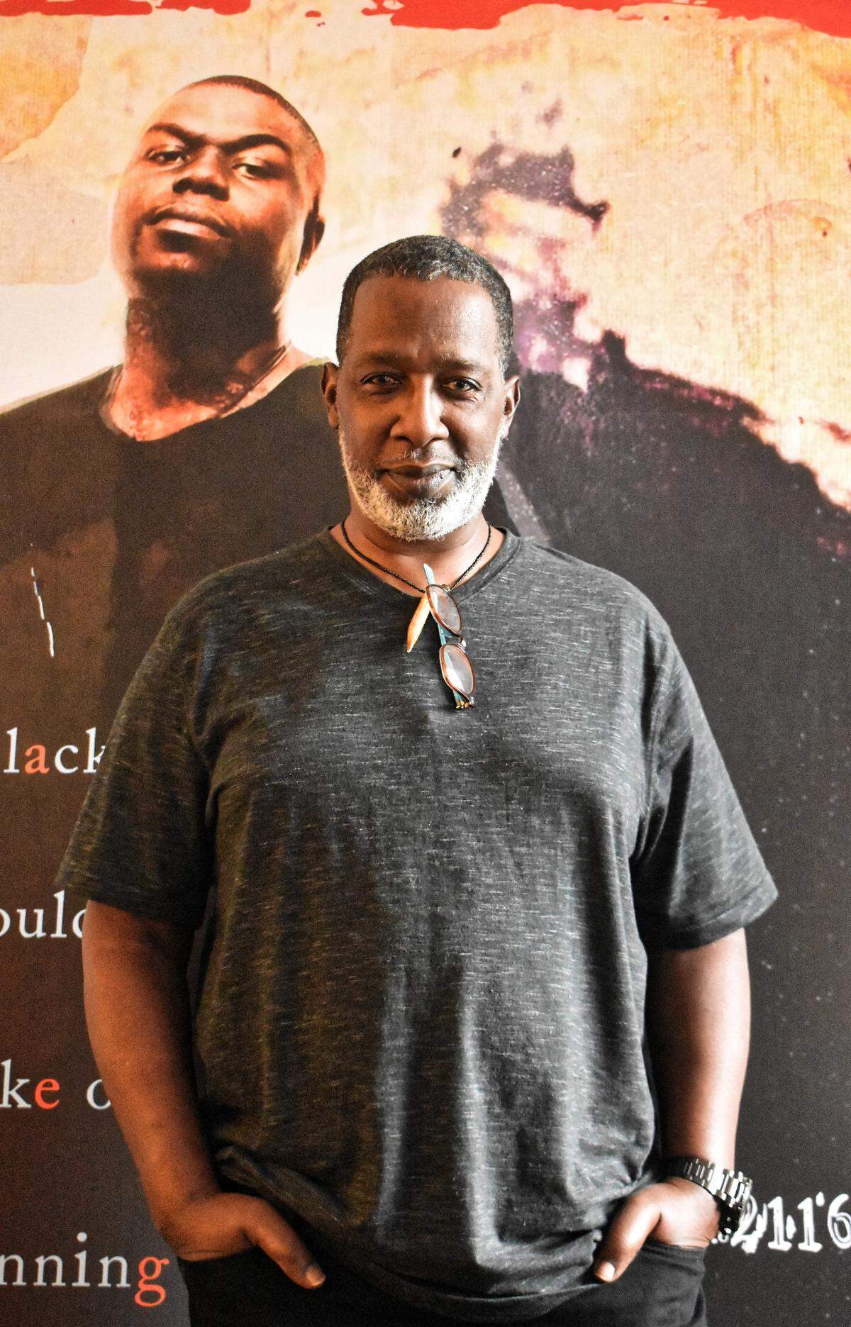 Photographer Patrick Mitchell worked with artist Marjorie Guyon and poet Nikky Finney to create collage portraits of Black faces for the “i was here” project.