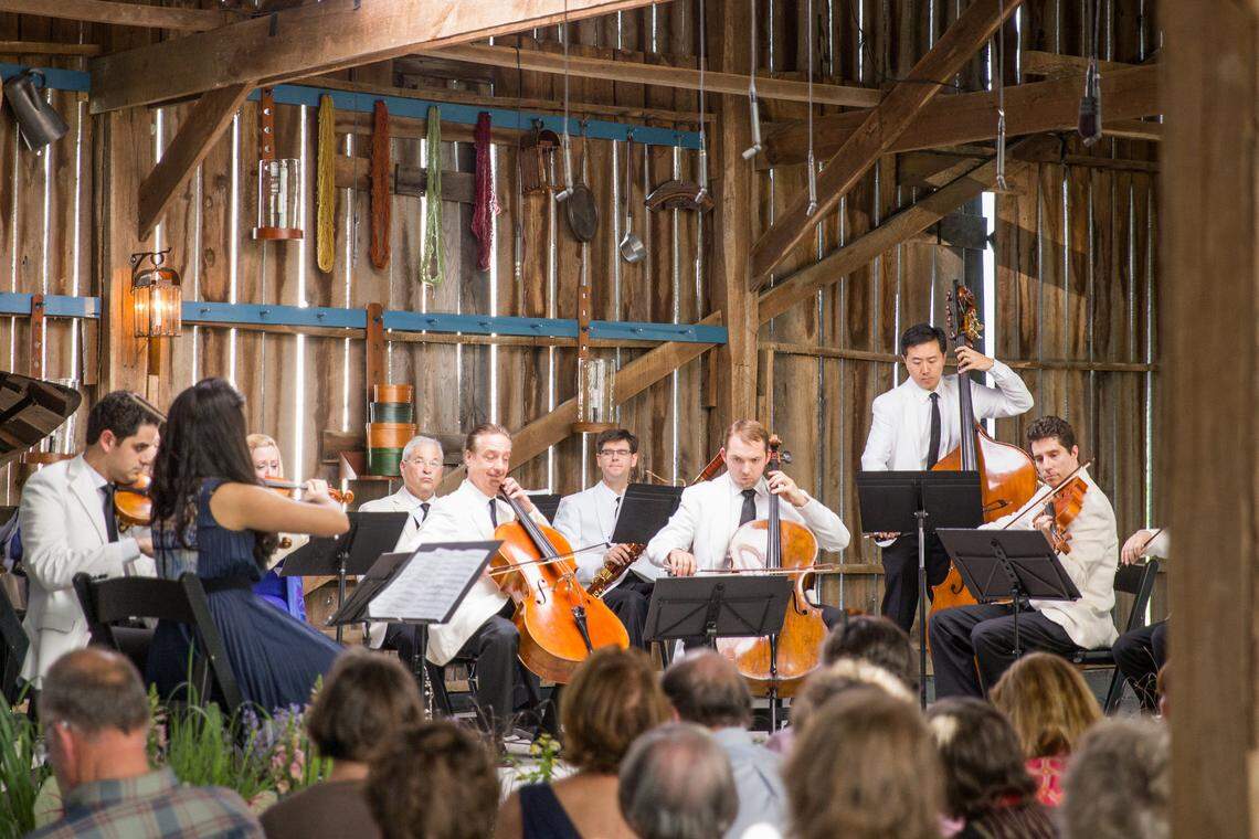 Artists perform at the Chambers Music Festival of the Bluegrass at Shaker Village of Pleasant Hill.
