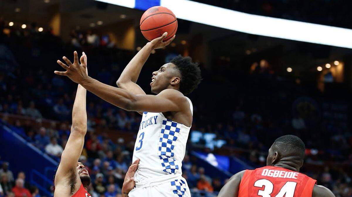 Hamidou Diallo took a shot in Kentucky's SEC Tournament game against Georgia.