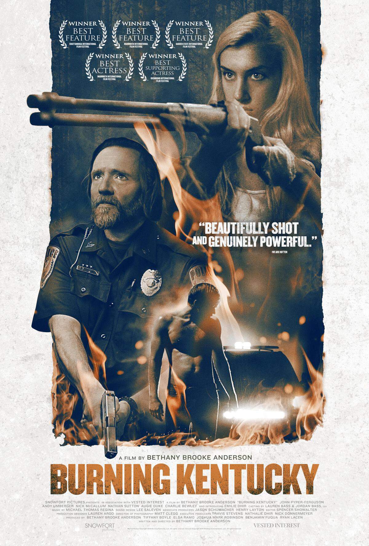 The “Burning Kentucky” movie poster. The movie, that was directed, written and produced by native Lexingtonian Bethany Brooke Anderson, will have a one night only screening at the Kentucky Theatre on July 25.