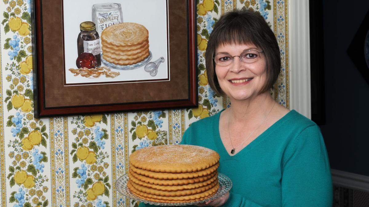Sorghum has long been an ingredient in stack cake, made with dried apples.