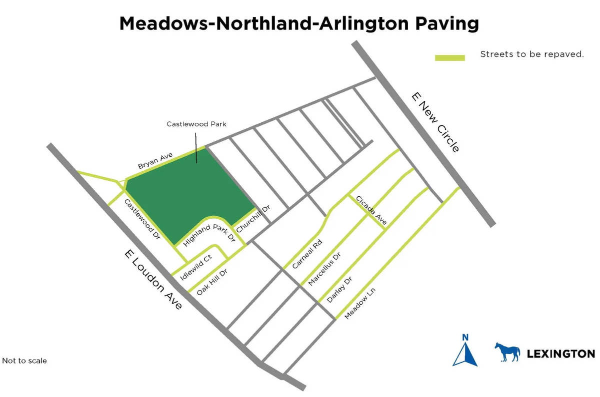 Several residential streets will be repaved as part of a project in Lexington.