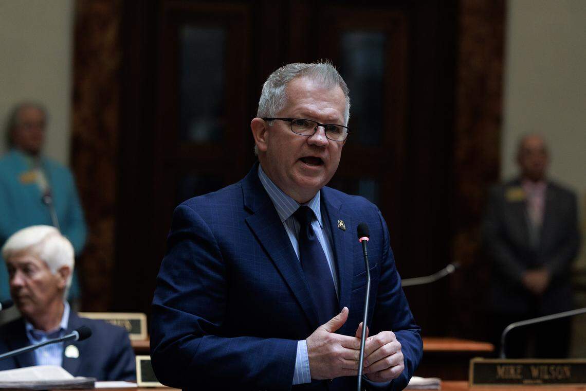 Sen. Danny Carroll, R-Paducah, on the Senate floor during the 2025 General Assembly.