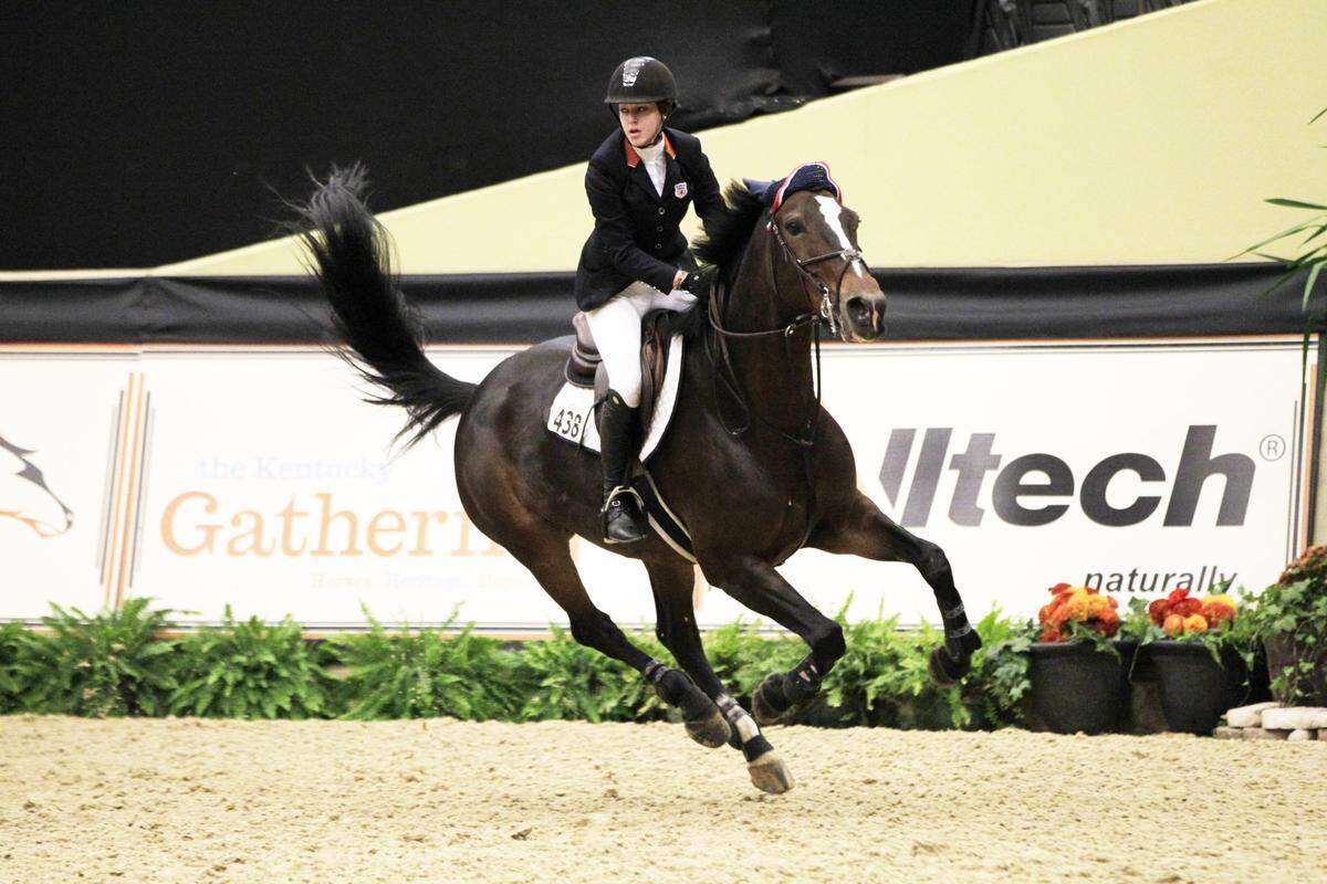 Vieanne with rider Frances Land won the Amateur Jumper competition during the National Horse Show at the Alltech Arena at the  Kentucky Horse Park in 2013.