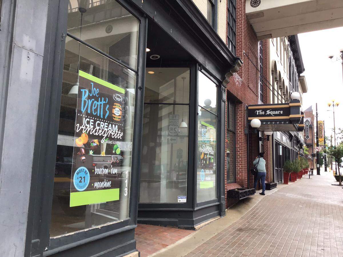 A new ice cream and coffee shop is coming to The Square. Joe Brett’s Ice Cream, made in Winchester, serves ice cream made with bourbon, rum and moonshine. Non-alcoholic versions also are available.