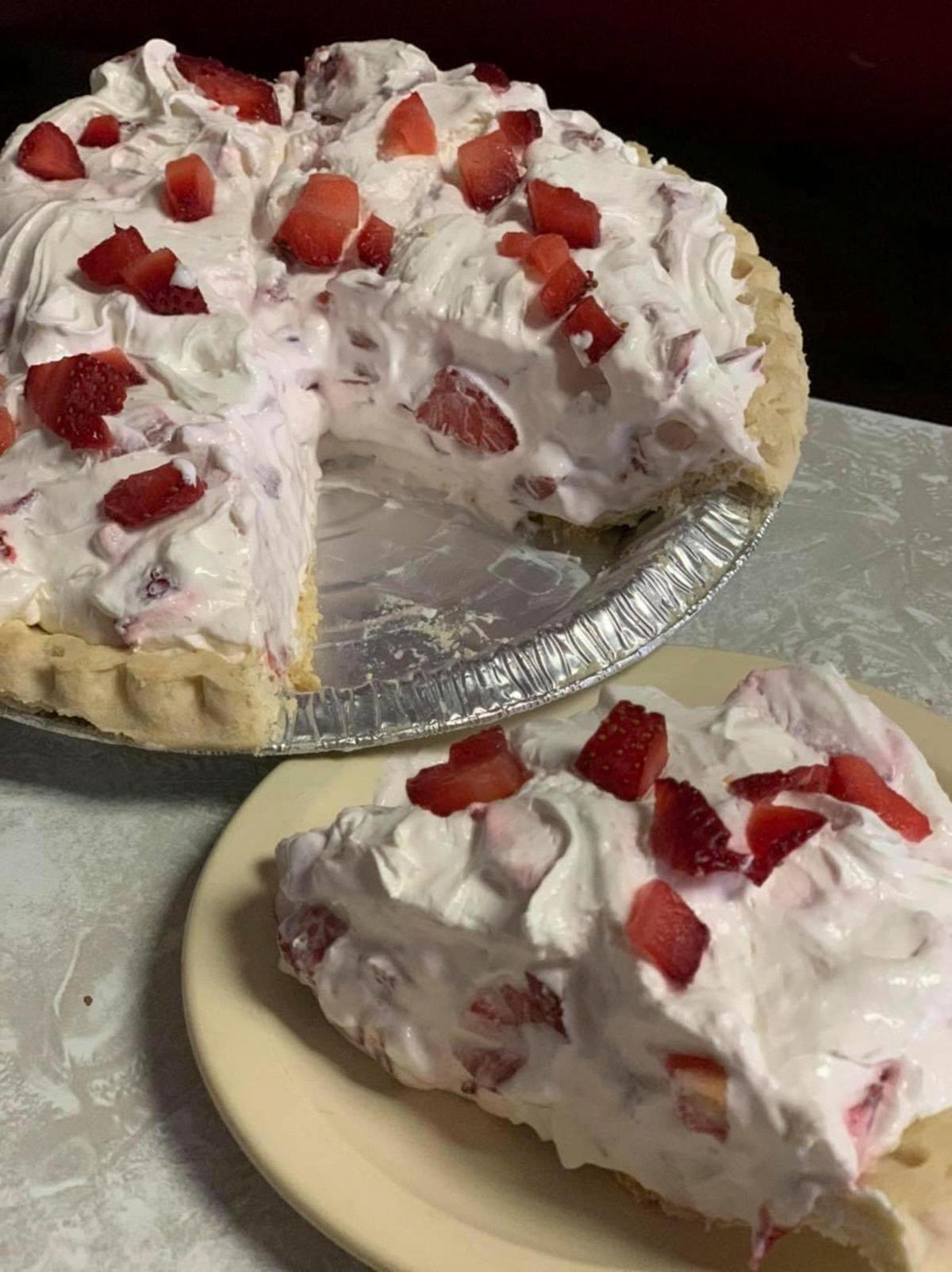 Homemade strawberry pie is photographed at the Wigwam Drive-In at 419 S. Third St. in Ravenna, Ky.