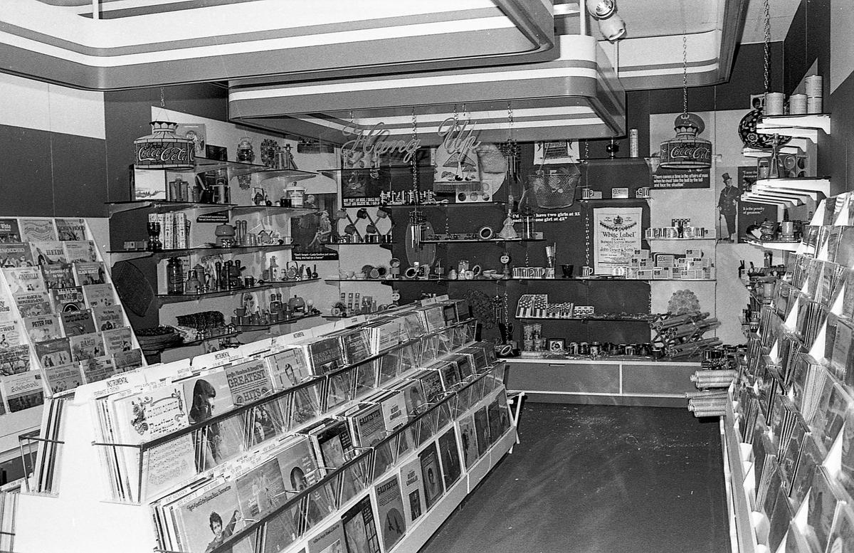 The record department at the new Shillito’s Department Store in Fayette Mall, Oct. 4, 1971. The department also featured in the back a boutique called “Hang Up” which featured incense and incense pots, which was popular with younger customers.