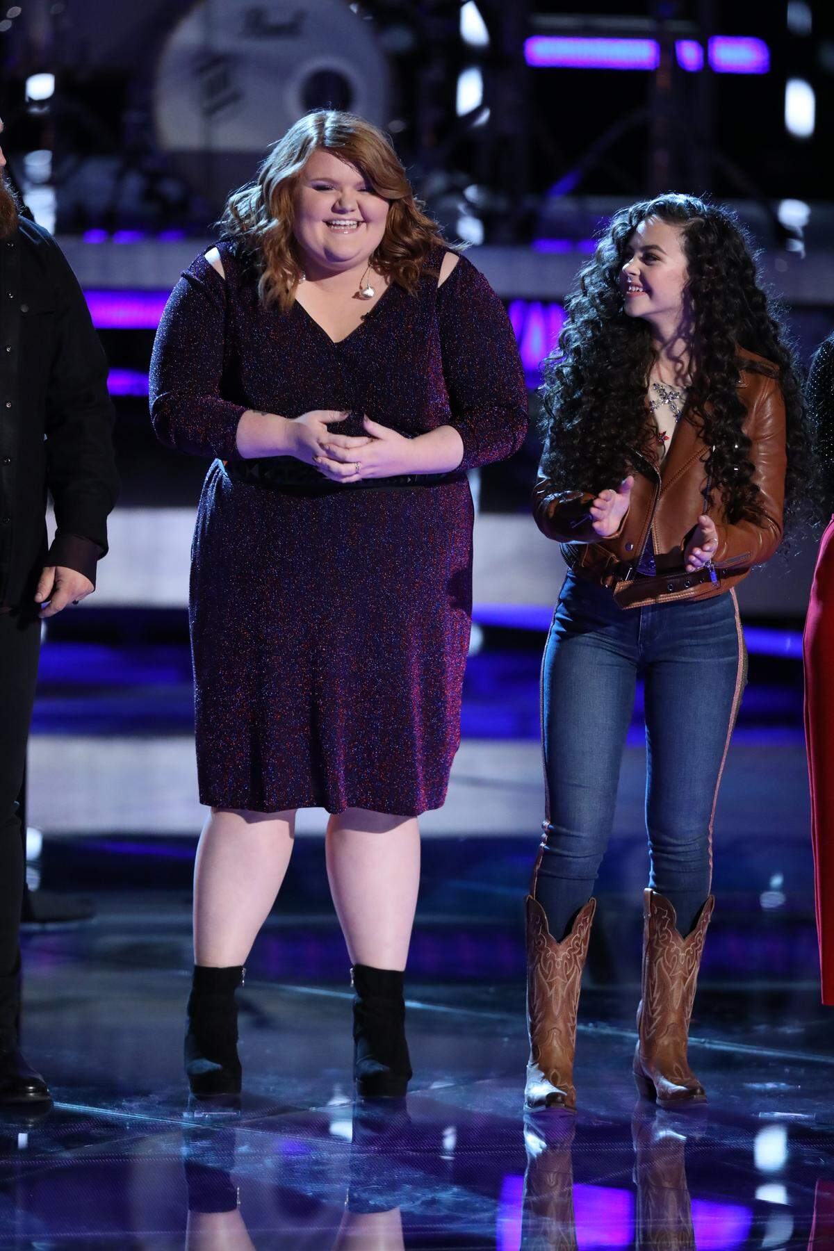 MaKenzie Thomas, who was voted through to the Top 10 on “The Voice,” shown with fellow contestant Chevel Shepherd, will perform next Monday night.