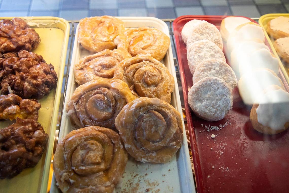 Some of the over 70 varieties of donuts made fresh and by hand daily from Amon’s Sugar Shack in Somerset, Ky., Wednesday, November 3, 2021.