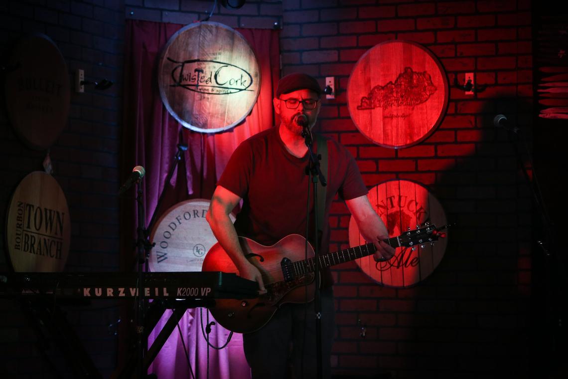 Josh Pierce played during a 2018 open mic night at Twisted Cork.