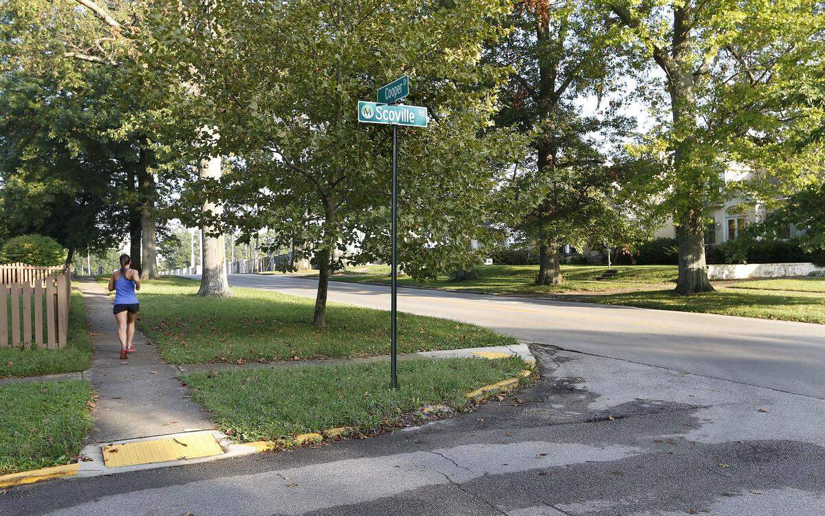 The corner of Cooper Drive and Scoville Road where 4-year-old Marco Lee Shemwell was struck by a car allegedly driven by Jacob Heil on Sept. 15 . Shemwell died Sept. 17 at the Kentucky Children’s Hospital.