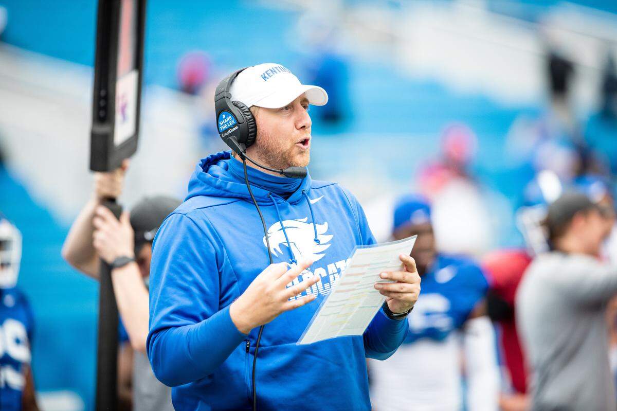 Mark Stoops brought former Los Angeles Rams assistant Liam Coen to Lexington to try to revive what has been a moribund Kentucky passing attack.