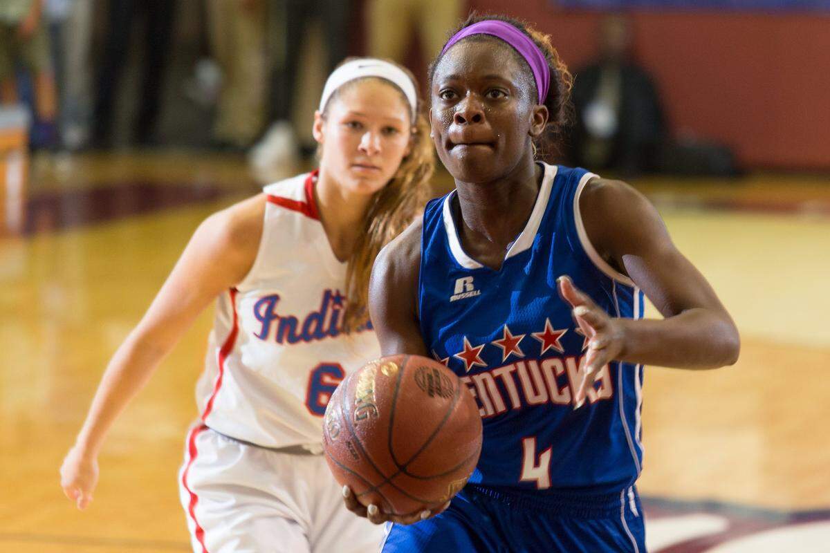 Malaka Frank, a Kentucky All-Star from Franklin County High School, is a sophomore at Georgetown College.
