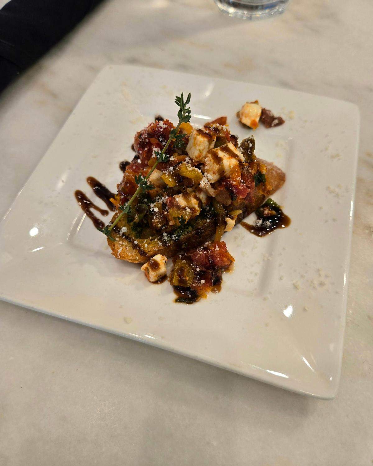 Bruschetta appetizer from a recent Sunday lunch at Bleubird.
