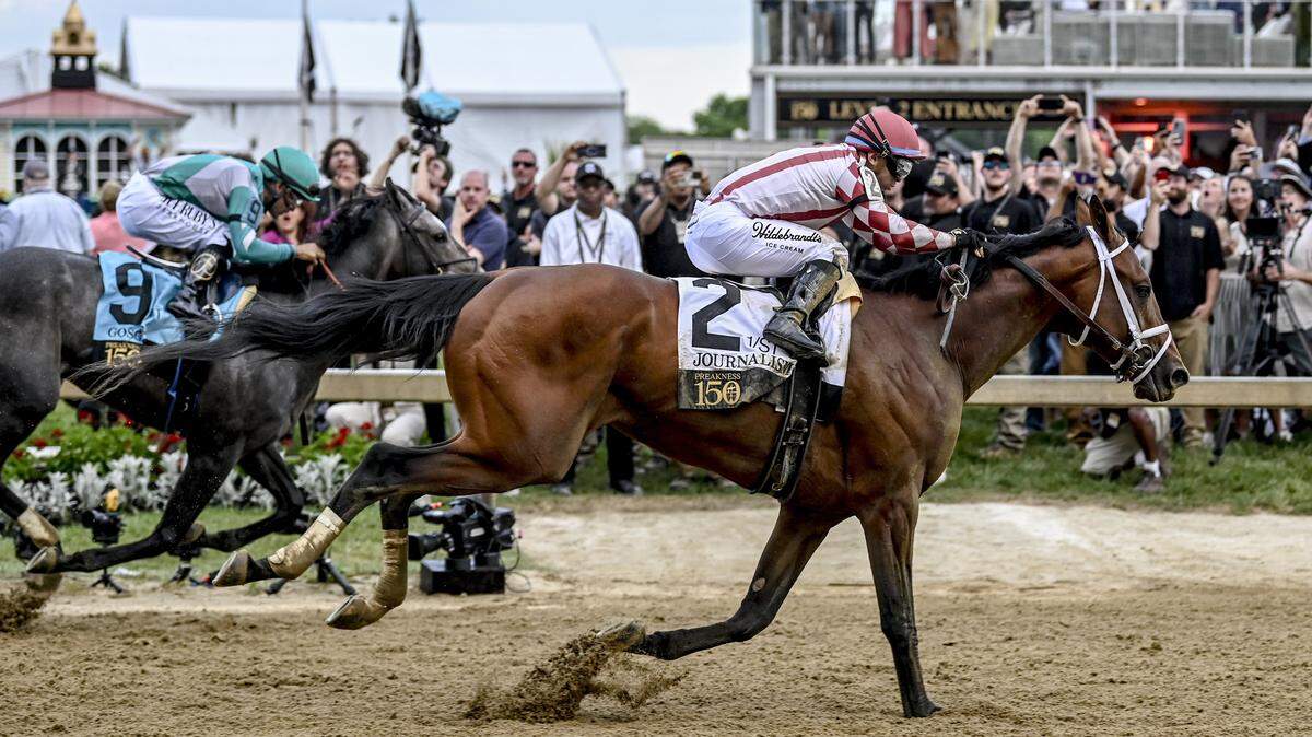 Journalism wins 2025 Preakness Stakes for trainer Michael McCarthy
