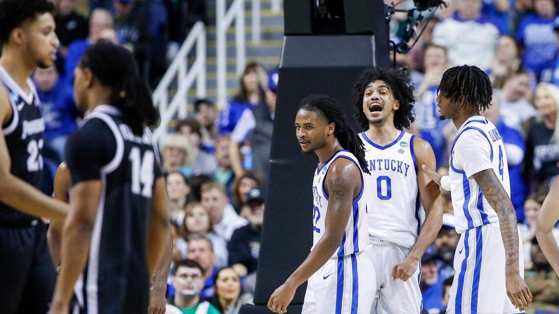 Kentucky earned its NCAA Tournament win. And Jacob Toppin enjoyed his shining moment.