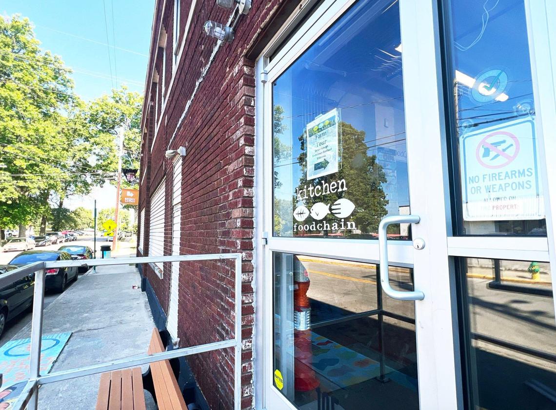 The future green grocery store location of FoodChain, a Lexington non-profit that forges links between community and fresh food with education and demonstration of sustainable food systems, will be on the corner of the building on West Sixth.