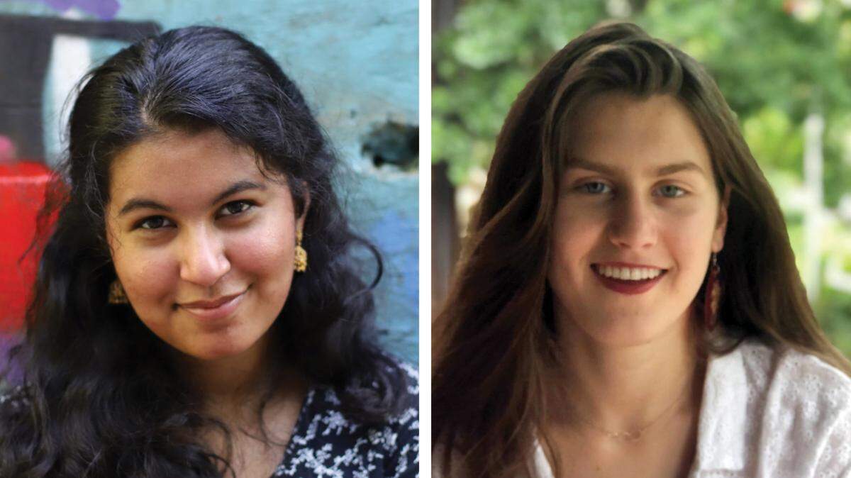 Sanaa Kahloon, left, and Emanuelle Sippy