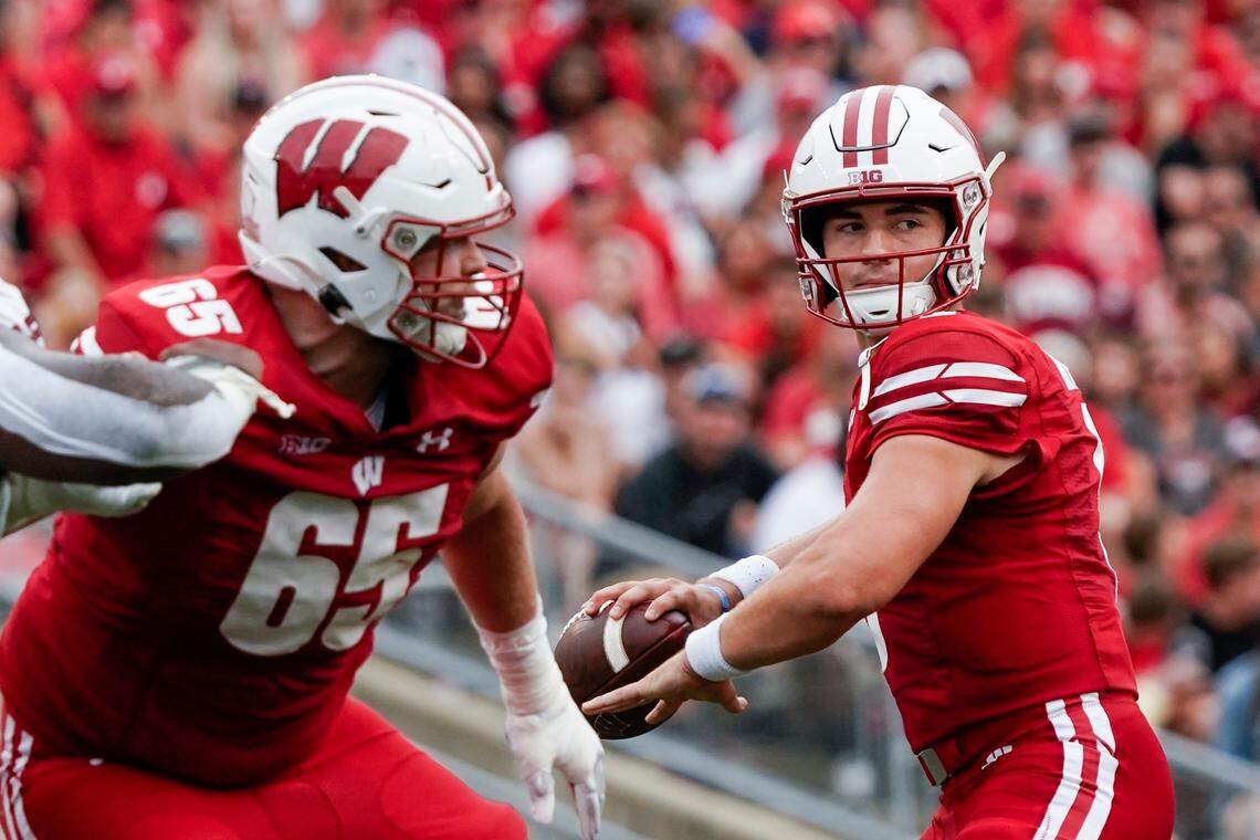 Early speculation about Kentucky’s quarterback search has pointed to Graham Mertz, who threw for more than 5,000 yards at Wisconsin.