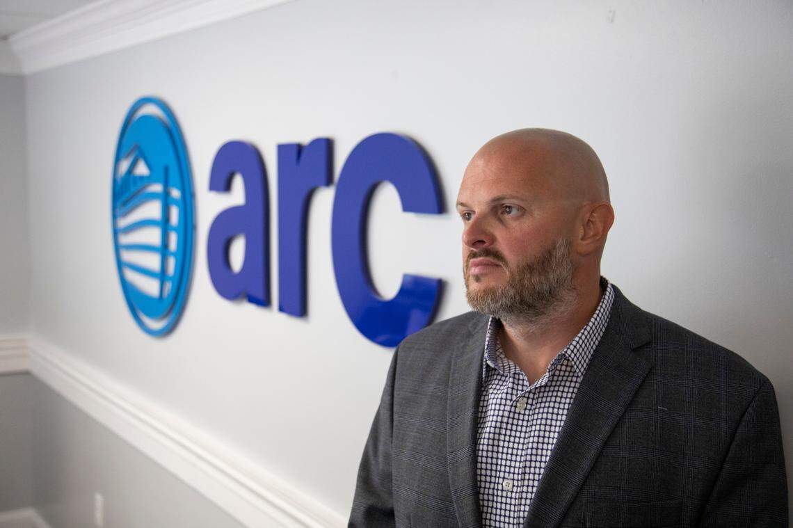Matt Brown, senior Vice President of administration, poses for a portrait at Addiction Recovery Care facility in Louisa, Ky., Wednesday, August 4, 2021. ÒIt was a very sobering year. It felt at times during the year that I couldnÕt go a week without losing someone that I had known,Ó Brown said about the pandemicÕs effect on the recovery community. ÒKentucky knows what works and it was working. I think that the disruption of COVID created this scenario.Ó