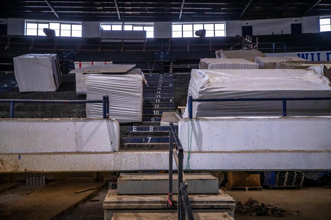 New, wider passageways will allow fans easier access to their seats in the renovated Memorial Coliseum.