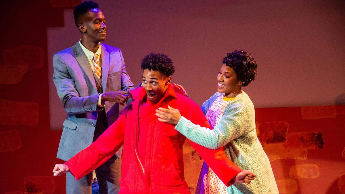 Based on the award-winning children’s books by Ezra Jack Keats, “The Snowy Day,’ cast includes, from left, Jason-Jamal Ligon as Dad, Tyrell Ruffin as Peter, Alexis Robinson as Mom